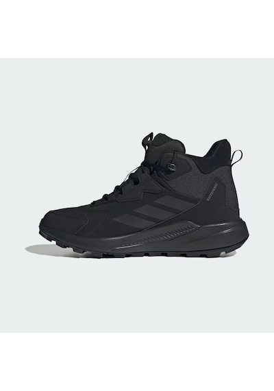 Adidas Kh8875 Terrex Anylander Leather Mid Climaproof Erkek Yürüyüş Ayakkabısı Siyah