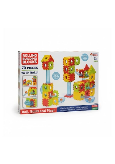 Toplu Yapı Blokları Rolling Building Blocks 70 Parça Toplu 3+ Yaş