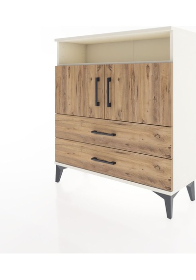 Arges Şifonyer 3 Raflı 2 Çekmeceli 2 Kapaklı 88x30x96 Aytaşı-çam Aytaşı