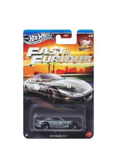 Hot Wheels Siver Series Fast & Furious 25.yıl 5'li Model Araba Seti Hnr88