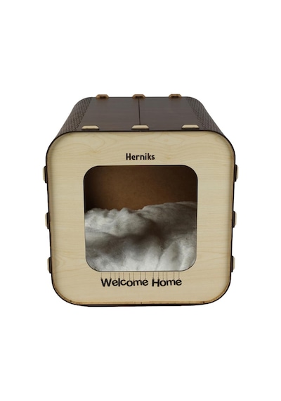 Herniks Mdf Dörtgen Kedi Evi 33 CM Hr3027
