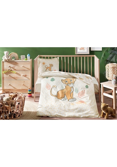 Özdilek Lion King Simba Happy Disney Lisanslı Bebek Nevresim Takımı Bej