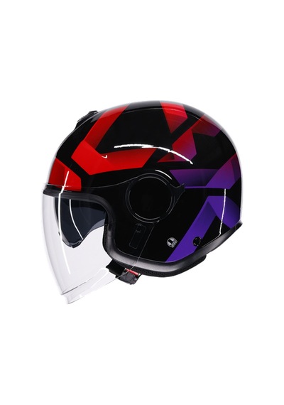 Agv Eteres Camogli Güneş Vizörlü Açık Kask Kırmızı-siyah