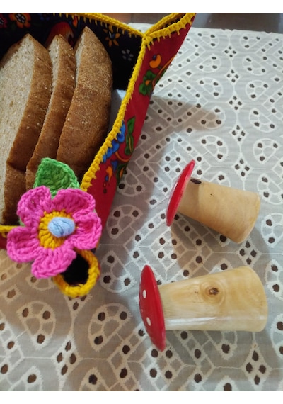 Divitin Ekmek Sepeti Kırmızı - Mor