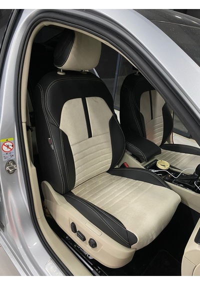 Skoda Süper B -2015-2023 Arası-arka Kolcaklı-taytüyü Deri Karışımı Özel Dikim