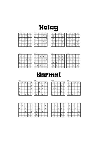 Kolaydan Çok Zora 1600 Sudoku Kitabı Kalem Hediyeli