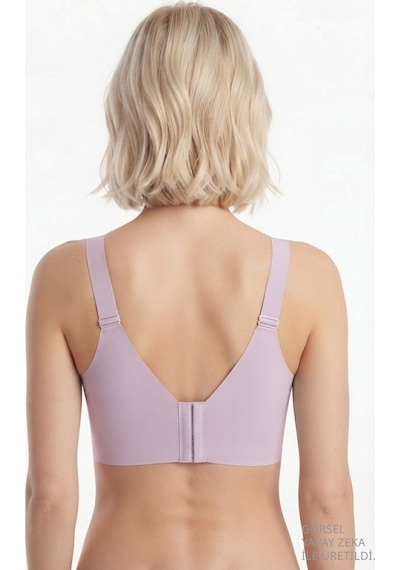 Cottonill Seamless Bra - Elvora Lazer Kesim Rib Dokulu Tül Detaylı Balensiz Kadın Sütyen 3'lü Paket Çok Renkli
