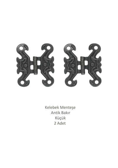 Bakır Dekoratif Kelebek Menteşe Küçük 2 Adet 4,2cm X 3,5cm