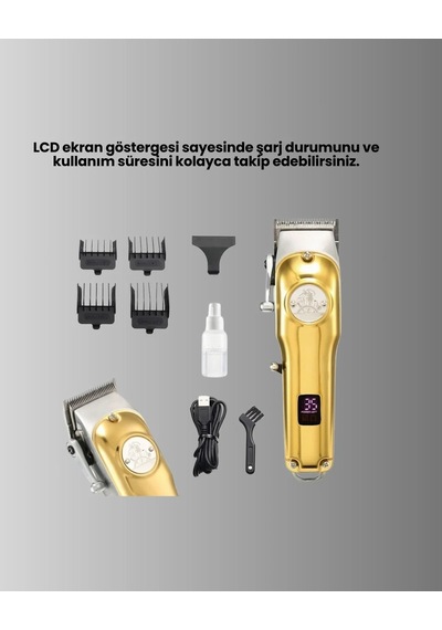 Diyar-ı Fırsat Type-c Şarjlı Lcd Ekranlı Profesyonel Saç Sakal Tıraş Makinesi