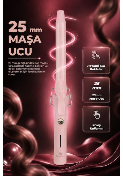 Ks-325 Profesyonel 25mm Saç Maşası - Doğal Su Dalgaları Ve Bukle Yapıcı