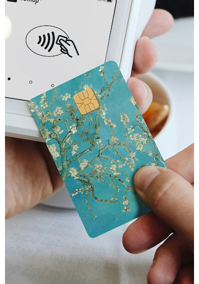 Van Gogh Ressam Kart Kaplama Yapışkanlı Folyo Sticker 8 Adet Çok Renkli