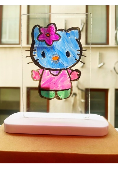Hediyelik Dekoratif Mesaj Panosu Çizim Tableti Gece Lambası Usb