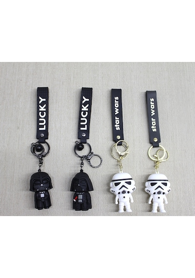 Büro Ev Ofis Hediyesi İçin Silikon Star Wars Anahtarlık Çok Renkli