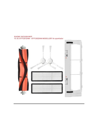 Xiaomi Uyumlu Vacuum Mop 1c - 2c Stytj01zhm Stytj02zhm Modelleri Ile Uyumlu Fırça Filtre Kapak Seti