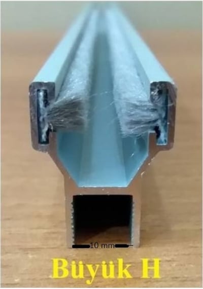 10 Mm Alüminyum Cam Balkon Fitili H,H