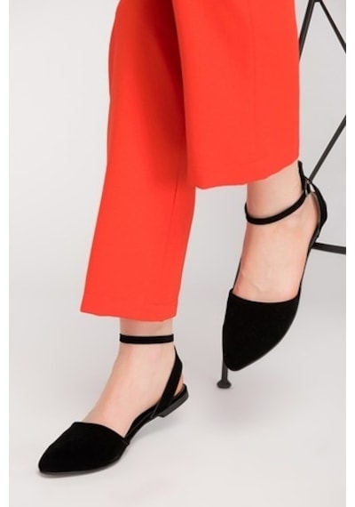 Fox Shoes Siyah Kadın Babet D726226202