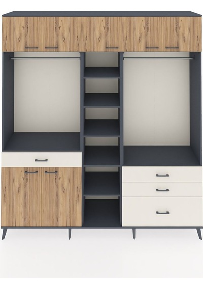 Hyperion Dolap 11 Raflı 4 Çekmeceli 2 Askılı 220x44x243 Antrasit-çam/aytaşı Atlas Çam/aytası Hyperion Dolap 11 Raflı 4 Çekmeceli 2 Askılı 220x44x243 Antrasit-çam/aytaşı Atlas Çam/aytası