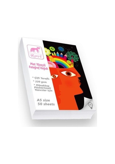 Rovi Fine-Art Fosforlu Pembe Fotoğraf Kağıdı - 260Gsm - 50Yp - 10