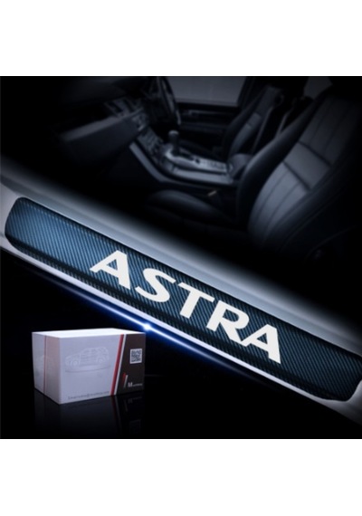 Opel Astra Carbon Fiber Kapı Eşiği Yazısı Sticker Boya Koruma