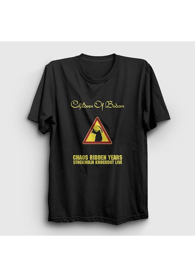 Presmono Unisex Chaos Children Of Bodom T-shirt Siyah