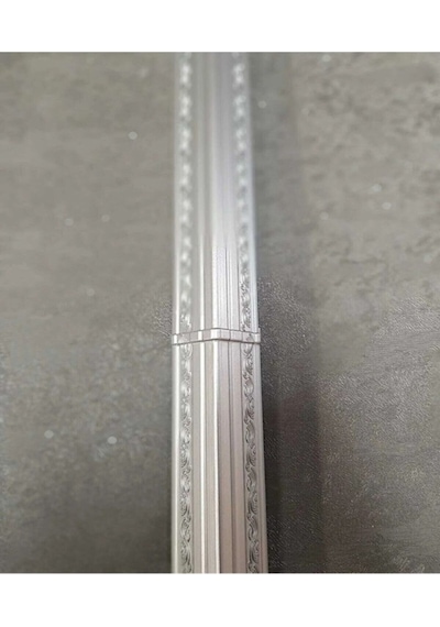 Dekoratif Poliüretan Duvar- Tavan Köşe Profili Çıtası Gümüş Renk En:4x4 Cm-boy:100 Cm - Duvar Süsü