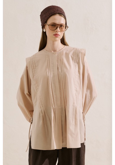 Manuka Nervürlü Dökümlü Tunik Pembe Ss26tnk00006-1622 V-7