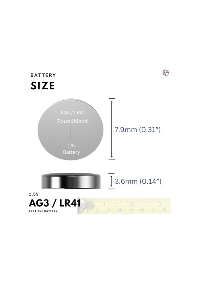 10 Adet Ag3 Lr41 Lr736 / L736 / G3 / G3a / 3ga / 192 / Gp192 / V3ga / Rw87 1.5v Poundmax Alkalin Düğme Piller Küçük