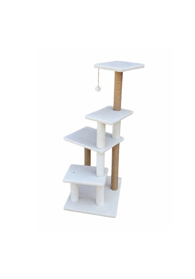 Missidea Mg02 Premium Çok Katlı Uzun Boy Kedi Tırmalama Tahtası Beyaz