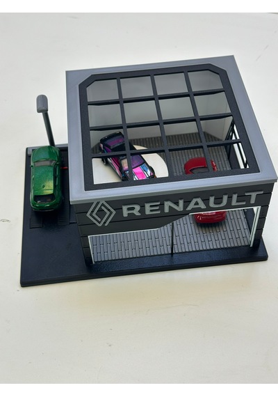 3d Baskı 1/64 Ölçekli Renault Showroom Tasarımlı Diorama Araç Sergileme Garajı
