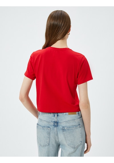 Koton Crop Tişört Slogan Baskılı Bisiklet Yaka Kısa Kollu Pamuklu Kırmızı 4sak50644ek Kırmızı Koton Crop Tişört Slogan Baskılı Bisiklet Yaka Kısa Kollu Pamuklu Kırmızı 4sak50644ek Kırmızı