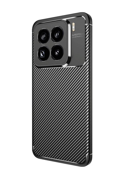 Mi 15 Pro Kılıf Auto Focus Karbon Kapak - Siyah Bz8683140834210