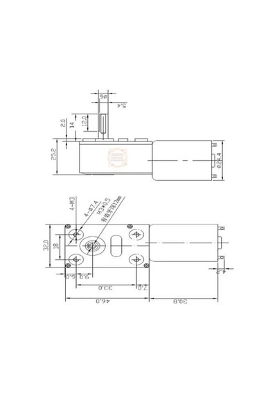 Jgy370 12v 66 Rpm Redüktörlü L Tipi Yüksek Torklu Dc Motor