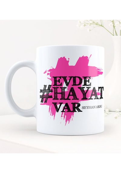 Kişiye Özel Evdehayatvar Hashtag Beyaz Kupa Bardak - 4