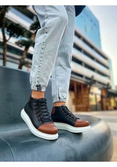 Saklımoda Ch258 Gbt Roma Colourful Erkek Bot Sıyah/taba Çok Renkli