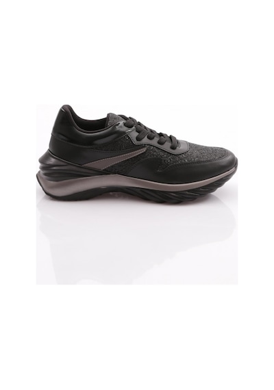 Dgn 740 Kadin Bağcikli Sneaker Ayakkabi 740-2239-R11318 Siyah