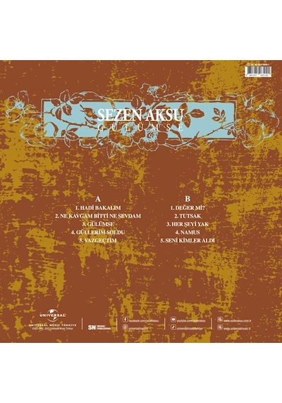 Sezen Aksu - Gülümse Kırmızı Renkli Plak