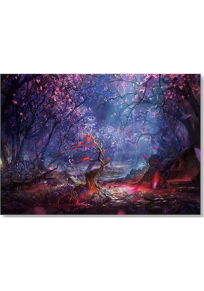 Cakasepetim Fantazi Sanat Ağaçlar Ve Nehir Görseli Ahşap Mdf Tablo