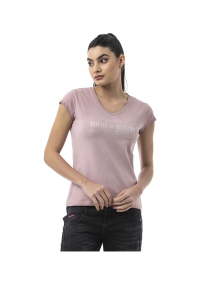 Wt396 Women's Graphic Print T-shirt Çok Renkli
