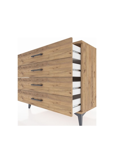 Kronos Şifonyer 4 Çekmeceli 88x59x80 Çam-çam Çam
