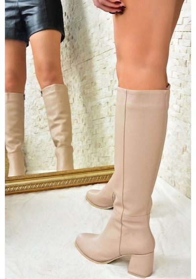 Fox Shoes Ten Suni Deri Kadın Çizme J848300109