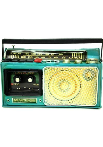 Dekoratif Metal Radyo Kumbara Vintage Biblo Hediyelik