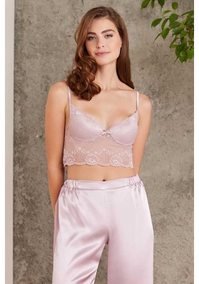 Pierre Cardin 7025 Kadın 4'lü Saten Takım Gelin Çeyiz Seti Rose 001