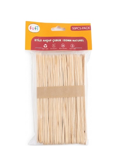 Fufi Renksiz Dil Çubuğu Geniş 50li - 2 Paket