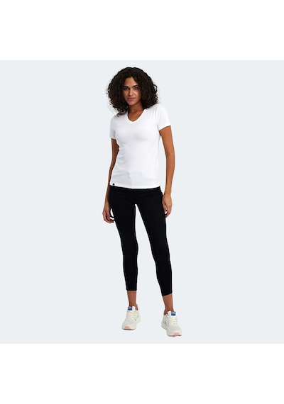 Slazenger VIVEK Kadın V Yaka Beyaz Tişört