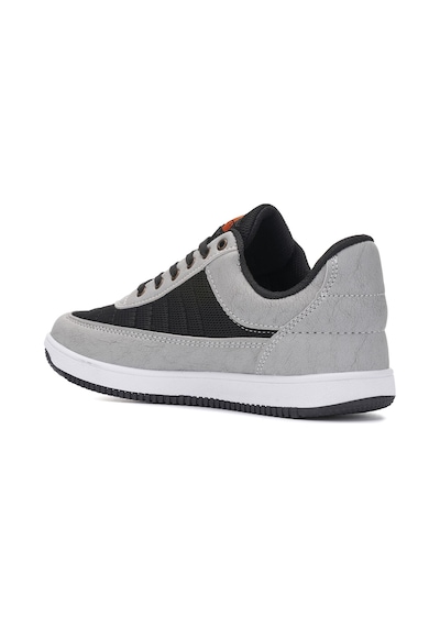 Günlük Erkek Sneaker Bağcıklı Hafif Rahat Fileli Hava Alabilen Yürüyüş Spor Ayakkabısı 014 Buz - Gri - Siyah