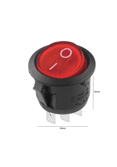 Anahtar Yuvarlak Işıklı Tek Konum 3 Bacaklı Fs-31 Pk-6587
