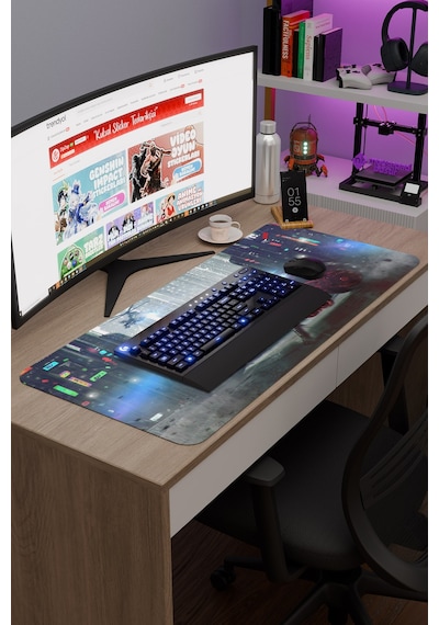 Akira Anime V4 - 90x40 Xxl Gaming Kauçuk Kaymaz Taban Mouse Pad Fare Altlığı