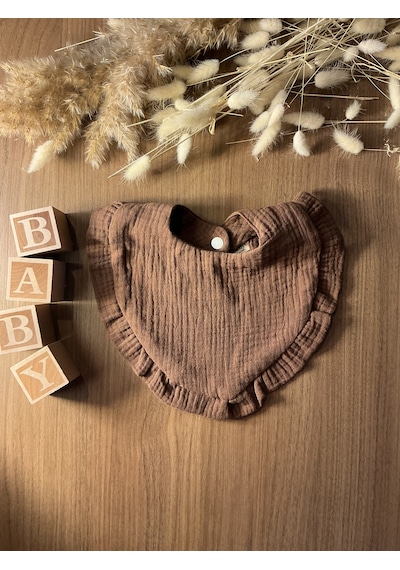 Venedy's Terra Ruffle Set Mama Önlüğü Bej - Kahverengi