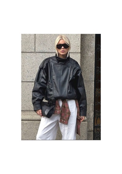 August Viral Oversize Kadın Deri Ceket Yüksek Yaka Siyah Urban Style Kadın Deri Ceket Siyah&black Siyah&Black August Viral Oversize Kadın Deri Ceket Yüksek Yaka Siyah Urban Style Kadın Deri Ceket Siyah&black Siyah&Black