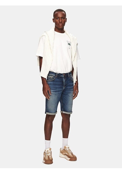 Little Big Ltb Lance Tarıon Wash Erkek Jean Şort 55626 Mavi Koyu